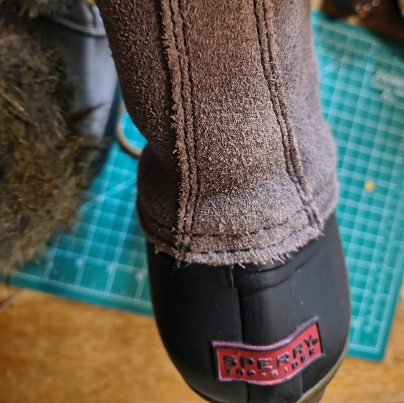 Sperry top-sider faux fur lined waterproof duck boots with leather laces - Picture 10 of 11